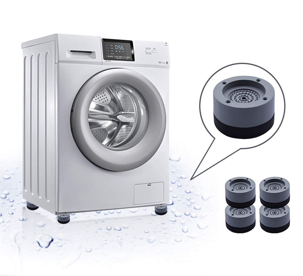 MEILIDA Anti Vibration Pads,4PCS Washing Machine Foot Pads Anti Vibration Washer Feet Pad,Anti-Walk Washer Vibration Feet Pads Anti Vibration Anti Shock Pad - Raise Height, Reduce Noise