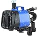ZMLM 550 GPH Submersible Water Pump (2000L/H, 40W), Anti-Dry Protection Aquarium Fountain Amphibious Pump with 6.56ft High Lift for Fish Tank, Pond, Aquarium, Statuary, Hydroponics Water Pump
