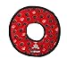 TUFFY - World's Tuffest Soft Dog Toy - NO Stuff Ring - Squeakers - Multiple Layers. Made Durable, Strong & Tough. Interactive Play (Tug, Toss & Fetch). Machine Washable & Floats (Red Paw)