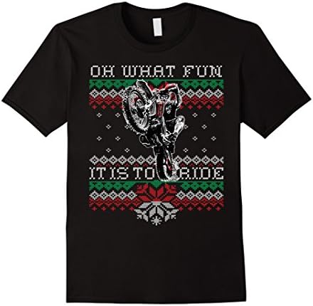 Mens MX Motocross Offroad Christmas T Shirt - Funny Dirt Bike Medium Black