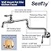 SonTiy Pot Filler Faucet Wall Mount Kitchen Faucet, Antique Brass Brushed Nickel Pot Fillers, Double Joints Swing Arm Farmhouse Wall Sink Faucet Kit 26