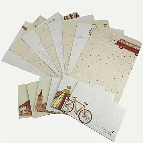 Eternityfing 30 Cute Romance Writing Stationery Paper Letter Set with Matching 15 Envelopes for Kids