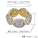 JINAO 18K Gold Plated Bling Iced Out CZ Mariner Link Hip Hop Ring