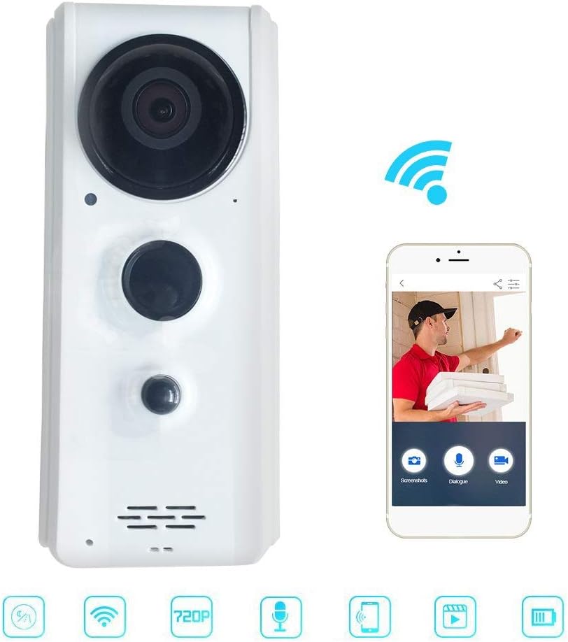 Safitech i-Family app Wireless Doorbell, Smart Door Bells Home Security Bell Camera with Battery, Real-Time Video and Two-Way Talk Night Vision PIR Motion Detection