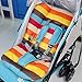 MOKRIL Baby Stroller/Car Seat/High Chair Rainbow Striped Breathable Water Resistant Cushion Liner Mat Pad Cover Protector