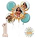 Mayflower Products Moana 1st Birthday Party Supplies and Princess Balloon Bouquet Decorations