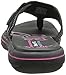 Skechers Womens Bayshore Flip Flop, Black/Pink, 7