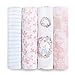 aden + anais Swaddle Blanket | Boutique Muslin Blankets for Girls & Boys | Baby Receiving Swaddles | Ideal Newborn & Infant Swaddling Set | Perfect Shower Gifts, 4 Pack, Bird Song
