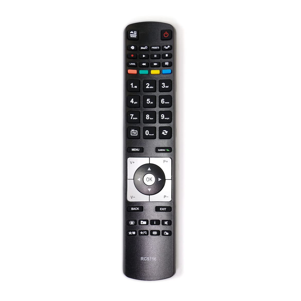 AULCMEET RC5116 RC5117 Replacement Remote Control Compatible with Finlux Linsar Telefunken Luxor Bush Digihome Hitachi Schaublorenz Specific 4K OLED TV