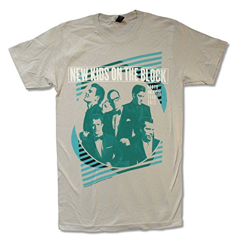 New Kids On The Block Green Lines Light Grey T Shirt (XL)