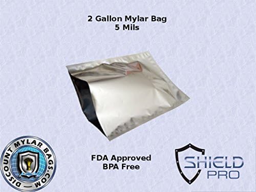 ShieldPro 5 Mil Thick Mylar Bags for Long Term Emergency Food Storage Supply (250 Units)