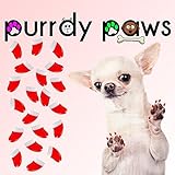 Soft Nail Caps For Dog Claws Santa's Cap * Purrdy Paws Brand (XXL)