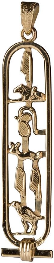 Handmade I LOVE YOU Cartouche Pendant - Made in Egypt by DEI - Available in 18K Gold, Gemstone and Sterling Silver