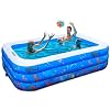 Inflatable Pool,100″ X71″ X22″ Inflatable Swimming Pool, FUNAVO Family Swimming Pool for Kids, Baby, Toddler, Adults, Blow Up Kiddie Pool for Outdoor, Backyard, Garden, Indoor, Lounge