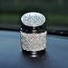 eing Portable Auto Car Cigarette Ashtray Ash Bling Crystal Smokeless Stand Cylinder Cup Holders,Silver
