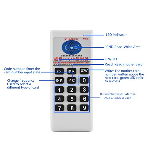 image for fosa Handheld 13.56 MHz/125K/250K/375K/500K RFID NFC Card Reader Write