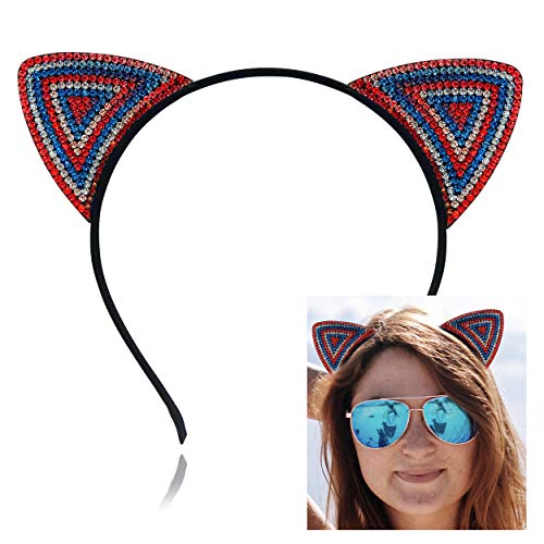 5 Patriotic+American+Bejeweled+Headband+Accessory