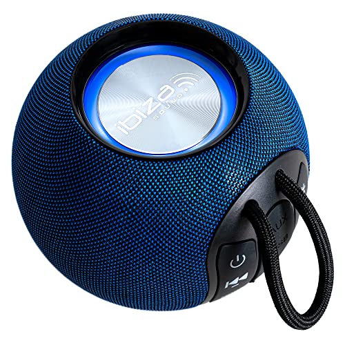Ibiza - BOOMY - Battery powered 2.5 Bluetooth 360° portable round speaker with LED light rings and TWS function - Midnight Blue