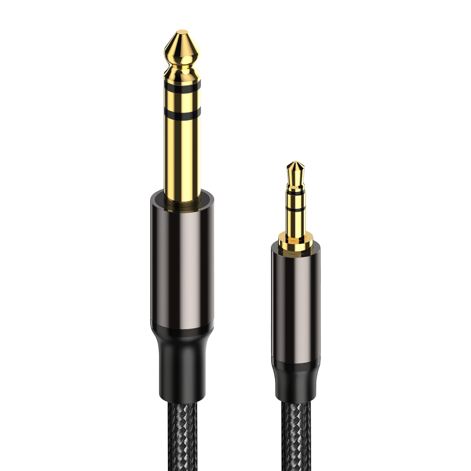 VIOY 3.5mm to 6.35mm TRS Stereo Audio Jack Cable[3 M], 6.35mm 1/4 Inch Male to 3.5mm 1/8 Mini Jack Male Long Aux Cable Adapter Compatible for Laptop, Home Theater Devices, Amplifiers