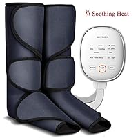 Leg Massager Air Compression Foot and Calf Massage with Heat for Circulation Compression and Relaxation, 6 Modes 3 Intensities and 2 Temperatures