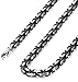 Jstyle 8mm Stainless Steel Mens Necklace Bracelet Set Byzantine Chain Black 22 inch