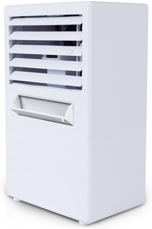 GHQ Air Cooler Fan Air Personal Space Cooler Portable Mini Air Conditioner Device Cool Soothing Wind For Home Room Office Desk,White