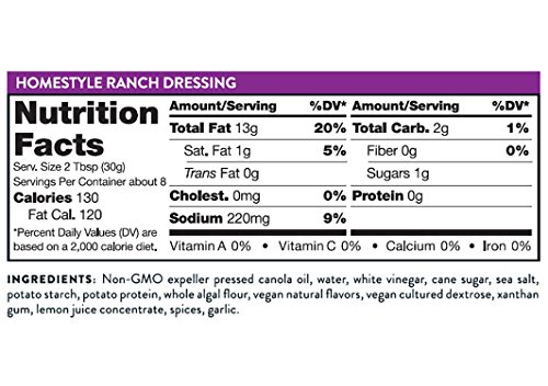 Daiya Homestyle Ranch Dressing, Dairy Free, 8.36 oz