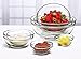 Circleware Basic Huge Set of 7, Nested Glass Serving Mixing Bowls Set for Fruits, Salad, Dessert and All Food-4