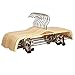 LOHASHOME 10-Pack Natural Finish Wooden Pant Hangers with Anti-Rust Hook and 2-Adjustable Clips