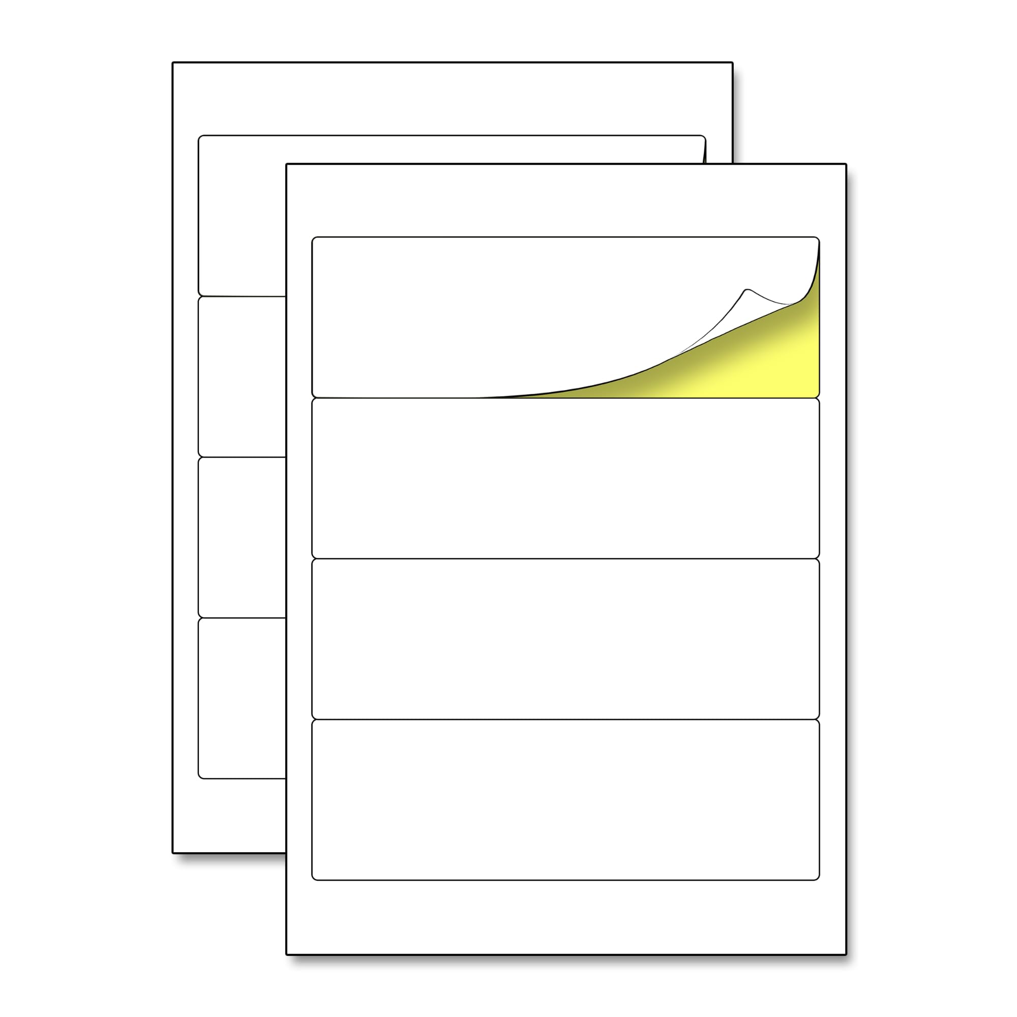 50 Sheets, 200 Pieces - Lever Arch File Folder Spine Labels A4, Ring Binder Sticky Labels - Laser & Inkjet Printing, 192 x 61 mm