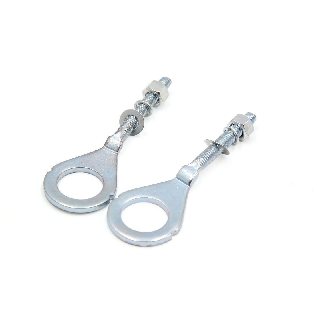 sourcingmap 2pcs 18mm Dia Hole Metal Chain Axle Adjuster Tensioner for Motorbike
