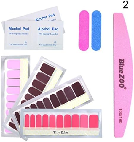 Nail Art,Putars Women Professional Colorful Nail Polish Sticker Film Anti-Overflow Case Tool 20 Stickers Nart Set (B)