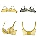 ETOSELL Women Push Up Underwire Padded Up Embroidery Lace Bra Brassiere Black34B