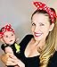 Shimmer Anna Shine Mommy and Me Matching Cotton and Spandex Stretch Headbands (Red Polka Dot)