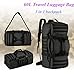 Tactical MOLLE Multifunctional Travel Bag with Padded Backpack Shoulder Straps Duffel Duffle Bag(Black)