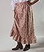 Teen/Petite Women's Calico Pioneer Ruffle Skirt (Choose Color and Size) (SM, Pink)