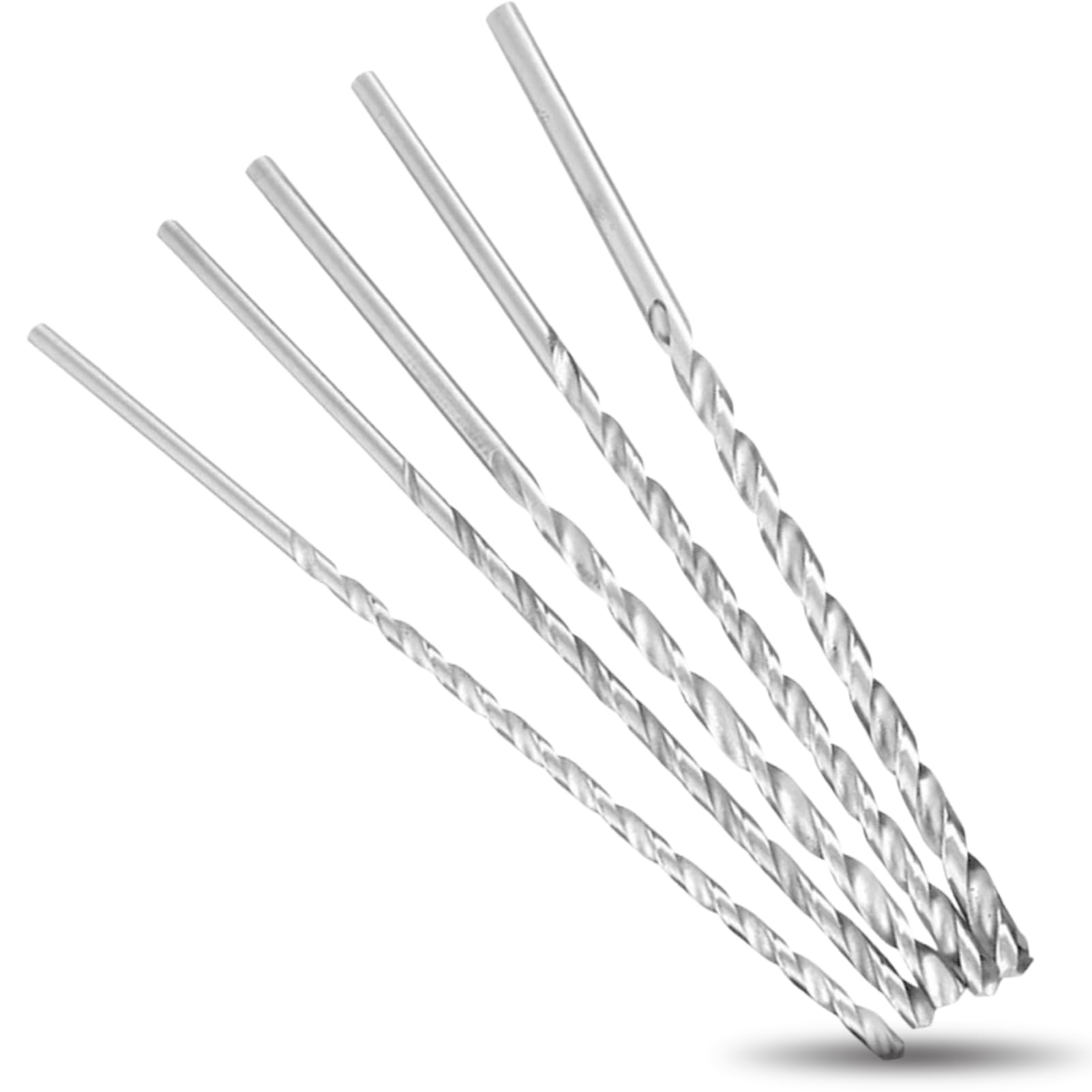 Drill Bits, 2-5mm Extra Long High Speed Steel Straight Shank Twist Drill Bit Tool Drill Bit Sets for Wood