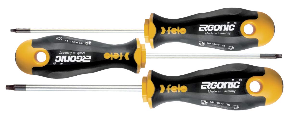 Felo 07157 53171 Ergonic Torx Screwdrivers, Set of 3
