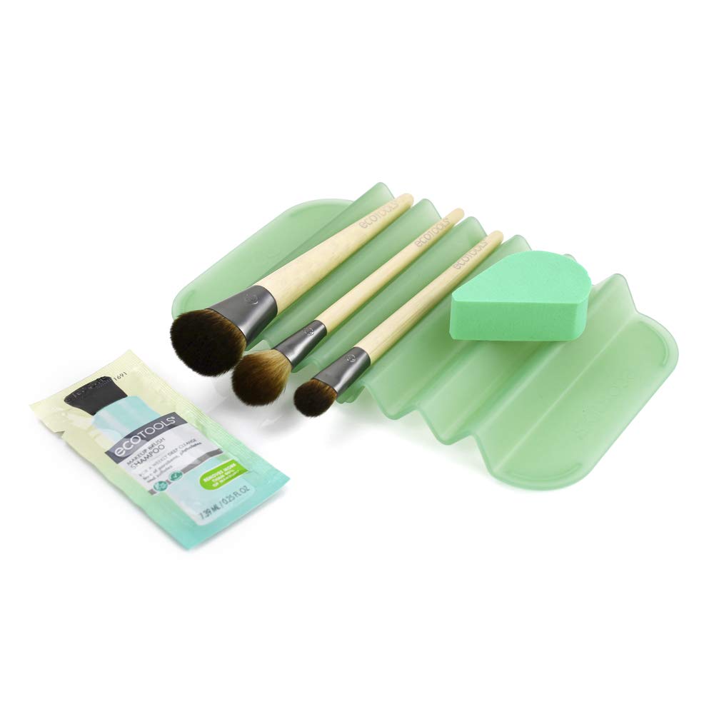 EcoTools Duo Eyeshadow Makeup Brush Set, Define Blend & Smudge, Set of 4 Brush Heads: Beauty