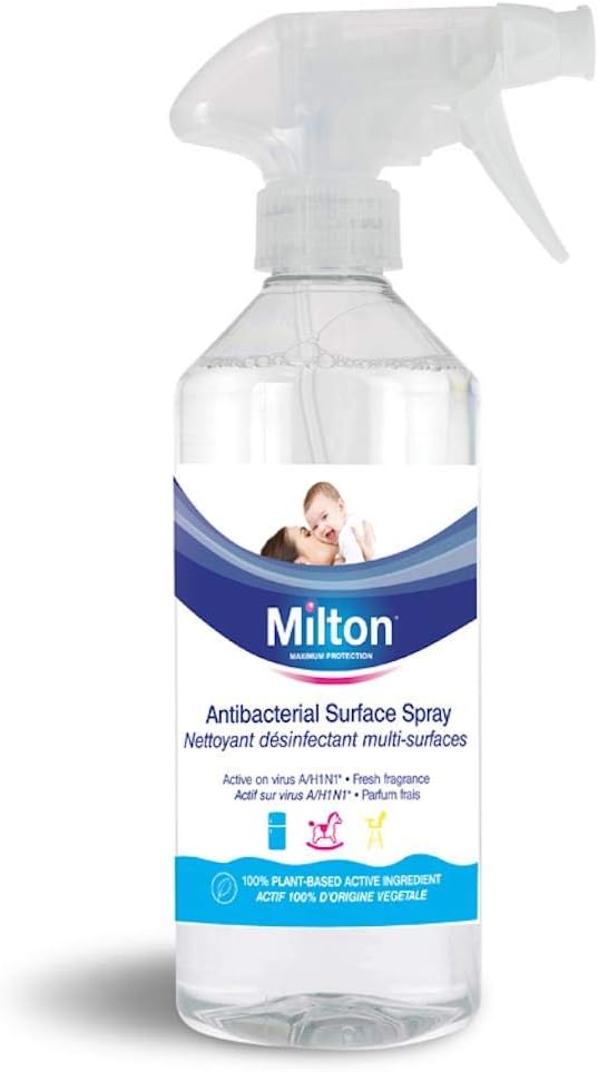 Nutwell Milton Antibacterial Surface Spray 500ml - 3-in-1, Alcohol Free