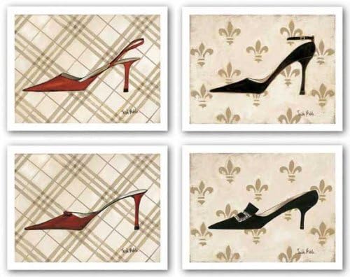Poussoir Noir I-II - Poussoir Rouge I-II Set by Trish Biddle 10"x8" Art Print Poster
