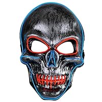 LED Halloween Mask,Scary mask with LED Light,Cosplay Glowing mask for Halloween Festival Party