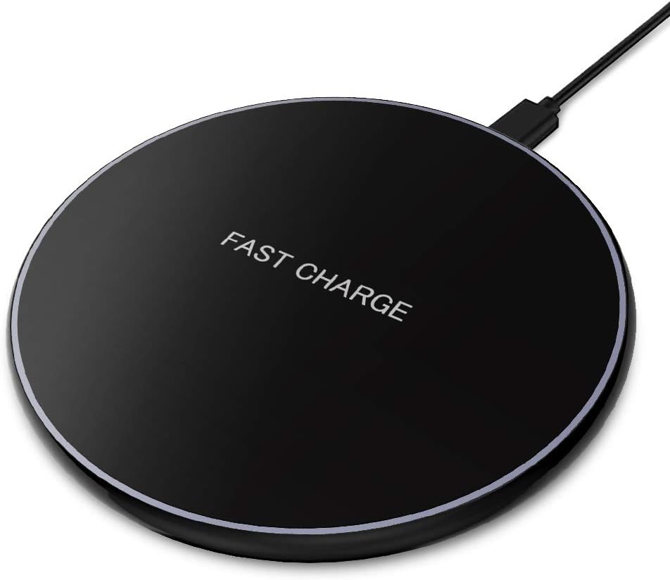 Mostof Fast Wireless Charger, Slim Qi Wireless Charging Pad 10W Compatible Samsung Galaxy Note10/S10/Note9/S9/Note8/S8/S7, 7.5W for iPhone 11/11 Pro/11 Pro Max/Xs Max/Xs/XR/X/8/8+ (White)