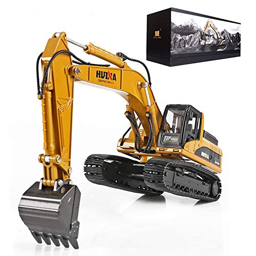 Ailejia 1/40 Full Metal Excavator Models Scale Diecast Construction Vehicles Trucks Toys for Boys