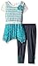 Nannette Girls' 2 Piece Popover Legging Set with a Printed Chiffon Hankerchief