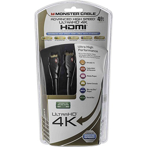Monster Cable HDMI Advanced High Speed UltraHD 4K 4ft