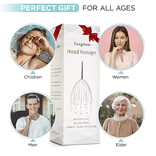 TungSam 20 Fingers Head Massager Manual Scalp Scratcher Gentle Head
