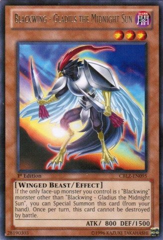 Yu-Gi-Oh! - Blackwing - Gladius the Midnight Sun (CBLZ-EN095) - Cosmo Blazer - Unlimited Edition - Rare