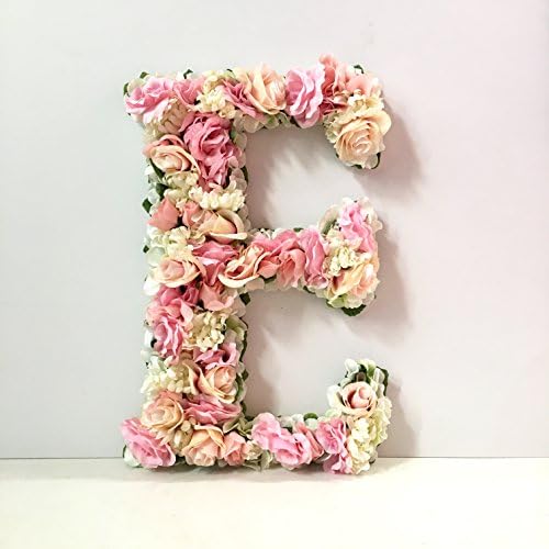 Flower Letters Decor, Pink Baby Shower Decor, Your Choice of Floral Colors, 13.5", 18", 23", Hanging