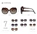 VIVIENFANG Women Classic Oversized Polarized Sunglasses Elegant Fashion Driving Shades For Lady P1981C Black
